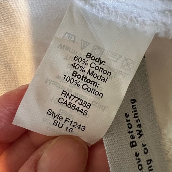 Madewell Off Shoulder Eyelet White Cotton Top Summer XS - Picture 5 of 6